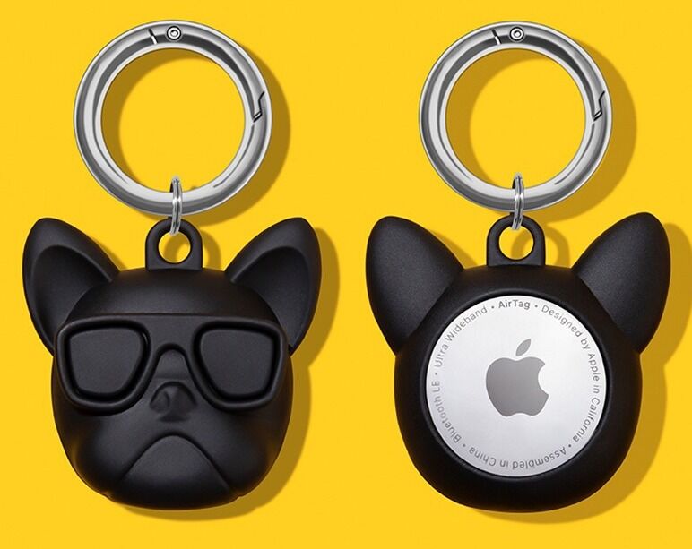 frenchie airtag case black frenchie airtag case